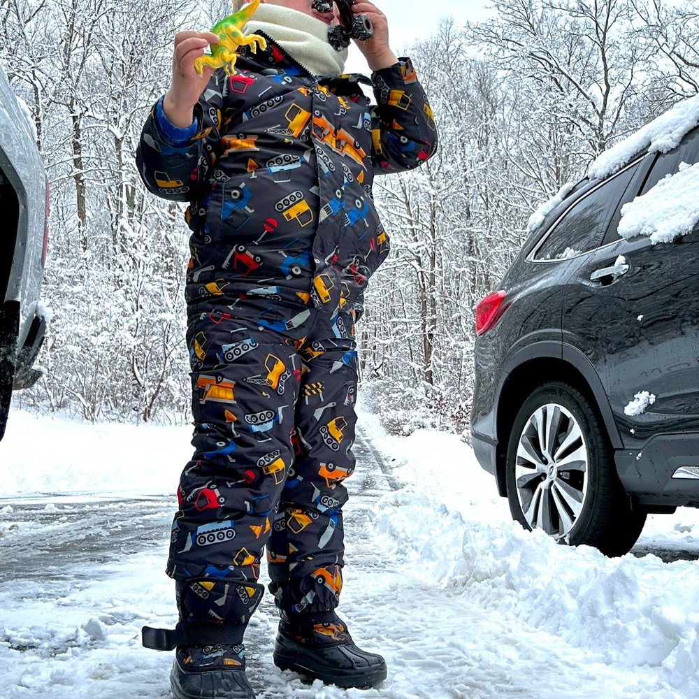 Toddler Boys 3-in-1 Winter Jacket & Snow Overalls Set